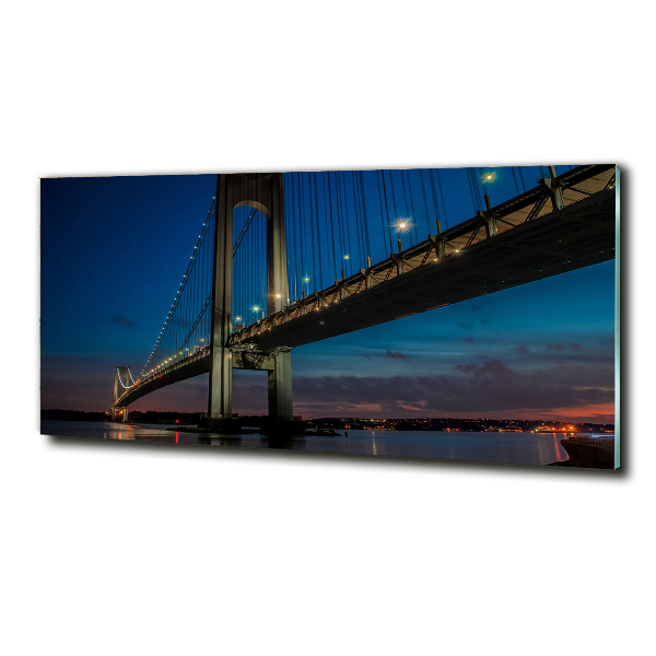 Foto en cristal de alta calidad con impresión uv horizontal Puente de Brooklyn