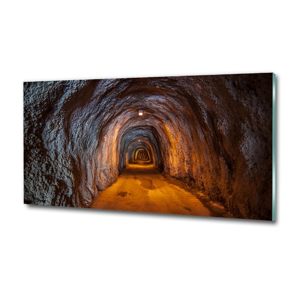Cuadro de cristal templado moderno horizontal Túnel subterráneo