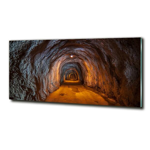 Cuadro de cristal templado moderno horizontal Túnel subterráneo