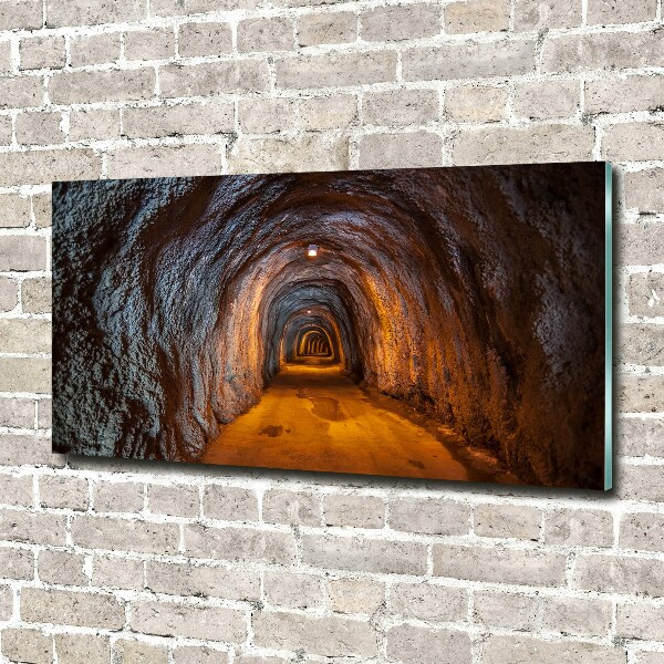 Cuadro de cristal templado moderno horizontal Túnel subterráneo