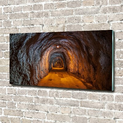 Cuadro de cristal templado moderno horizontal Túnel subterráneo