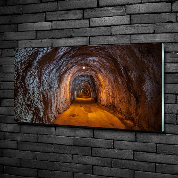 Cuadro de cristal templado moderno horizontal Túnel subterráneo