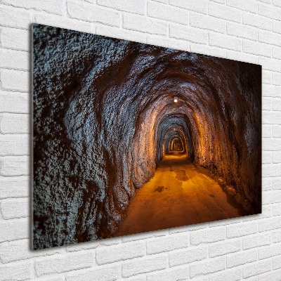 Cuadro de cristal templado moderno horizontal Túnel subterráneo