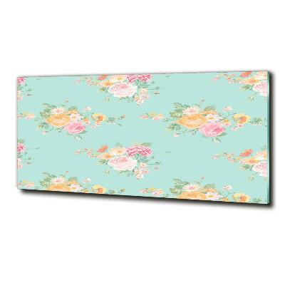 Foto en cristal de alta calidad con impresión uv horizontal Patrón floral