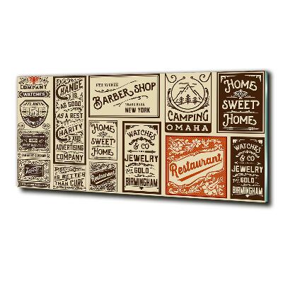 Impresión en cristal con acabado brillante horizontal Anuncios y etiquetas