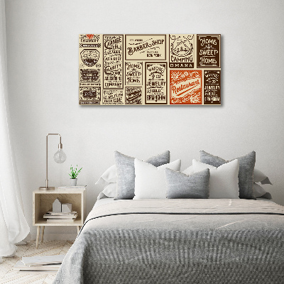 Impresión en cristal con acabado brillante horizontal Anuncios y etiquetas