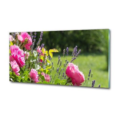 Cuadro decorativo de vidrio para salón horizontal Brezo