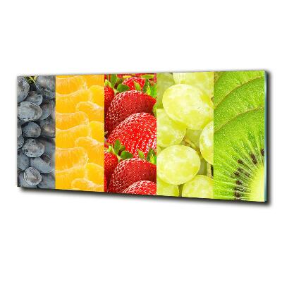 Cuadro de cristal templado moderno horizontal Frutas coloridas