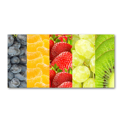 Cuadro de cristal templado moderno horizontal Frutas coloridas