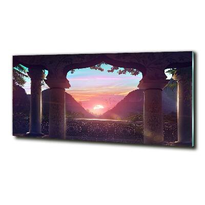 Cuadro de cristal templado moderno horizontal Arquitectura oriental
