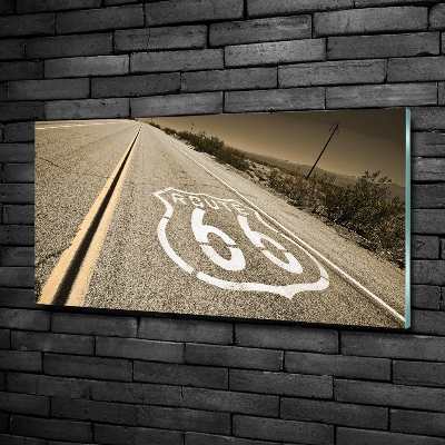 Foto en cristal de alta calidad con impresión uv horizontal Carretera en California
