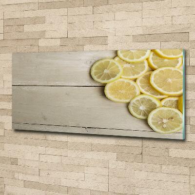 Cuadro decorativo de vidrio para salón horizontal madera de limón