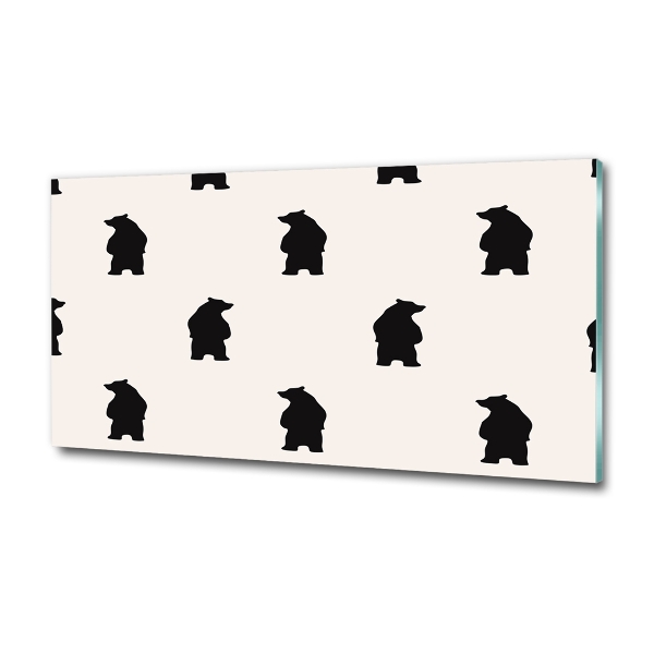 Impresión en cristal con acabado brillante horizontal Osos