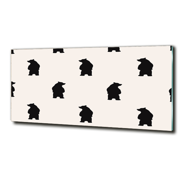 Impresión en cristal con acabado brillante horizontal Osos