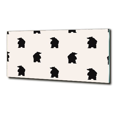 Impresión en cristal con acabado brillante horizontal Osos