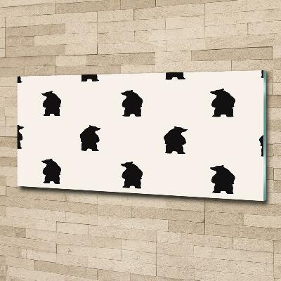 Impresión en cristal con acabado brillante horizontal Osos