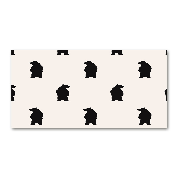 Impresión en cristal con acabado brillante horizontal Osos