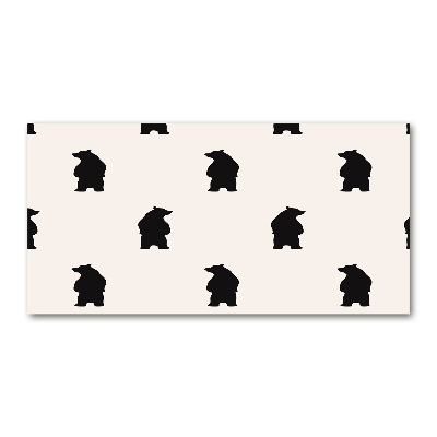 Impresión en cristal con acabado brillante horizontal Osos