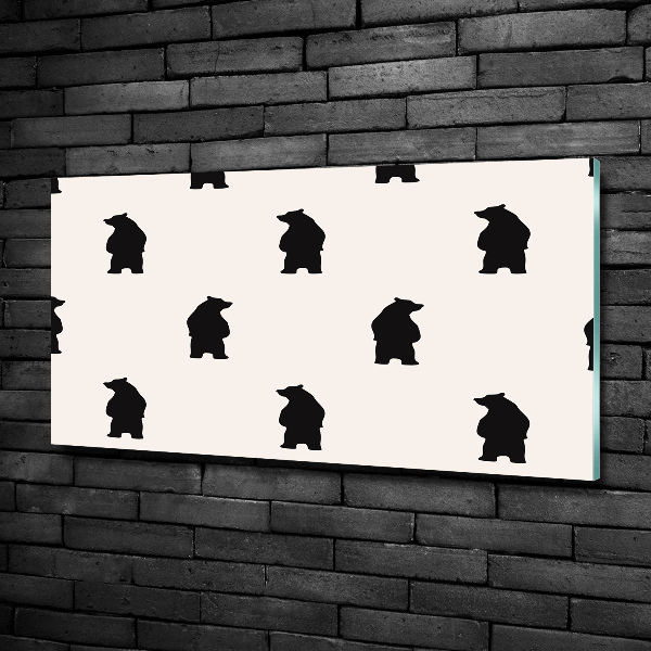 Impresión en cristal con acabado brillante horizontal Osos