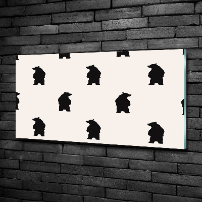 Impresión en cristal con acabado brillante horizontal Osos