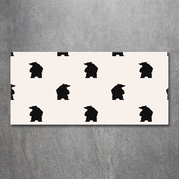 Impresión en cristal con acabado brillante horizontal Osos