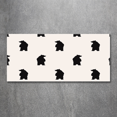 Impresión en cristal con acabado brillante horizontal Osos