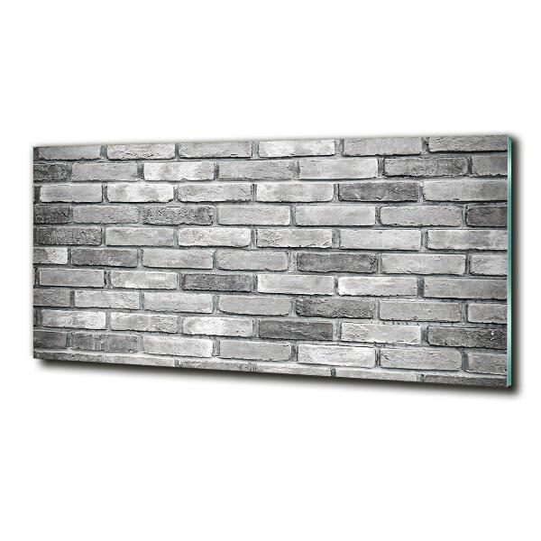 Cuadro de cristal templado moderno horizontal pared de ladrillos