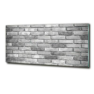 Cuadro de cristal templado moderno horizontal pared de ladrillos
