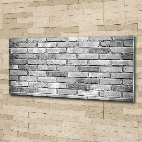 Cuadro de cristal templado moderno horizontal pared de ladrillos