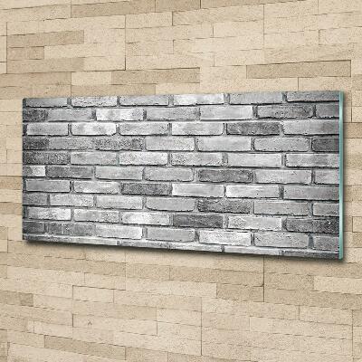Cuadro de cristal templado moderno horizontal pared de ladrillos