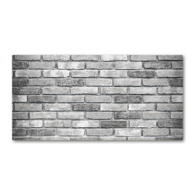 Cuadro de cristal templado moderno horizontal pared de ladrillos