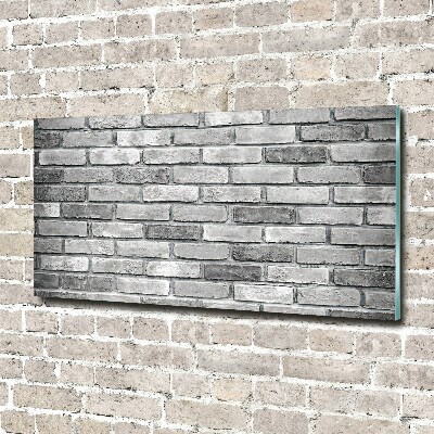 Cuadro de cristal templado moderno horizontal pared de ladrillos