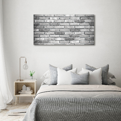 Cuadro de cristal templado moderno horizontal pared de ladrillos
