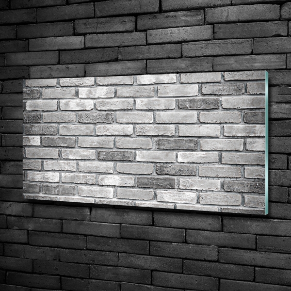 Cuadro de cristal templado moderno horizontal pared de ladrillos