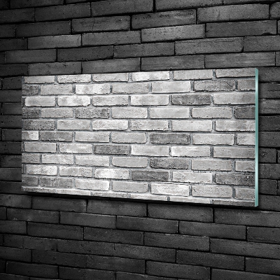 Cuadro de cristal templado moderno horizontal pared de ladrillos