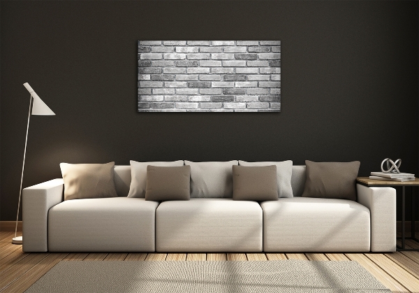 Cuadro de cristal templado moderno horizontal pared de ladrillos