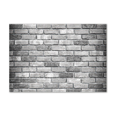 Cuadro de cristal templado moderno horizontal pared de ladrillos