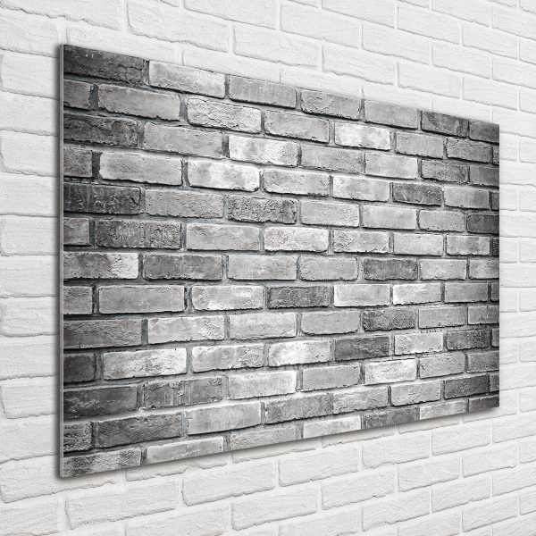 Cuadro de cristal templado moderno horizontal pared de ladrillos
