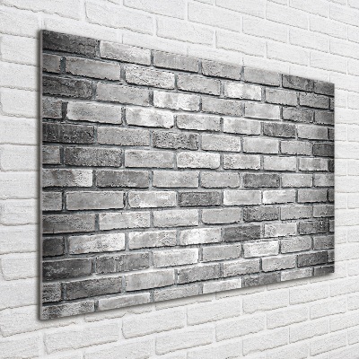 Cuadro de cristal templado moderno horizontal pared de ladrillos