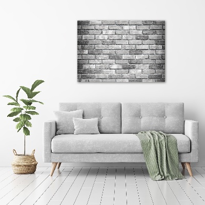 Cuadro de cristal templado moderno horizontal pared de ladrillos