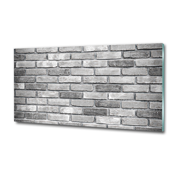 Cuadro de cristal templado moderno horizontal pared de ladrillos