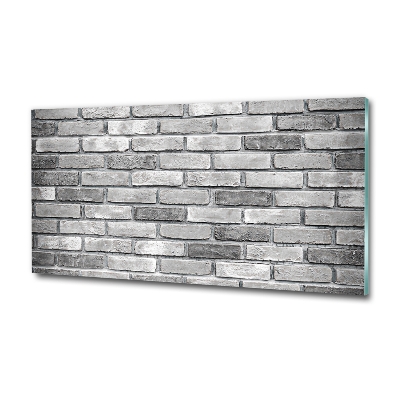 Cuadro de cristal templado moderno horizontal pared de ladrillos