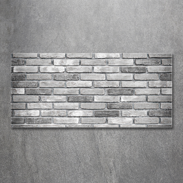 Cuadro de cristal templado moderno horizontal pared de ladrillos