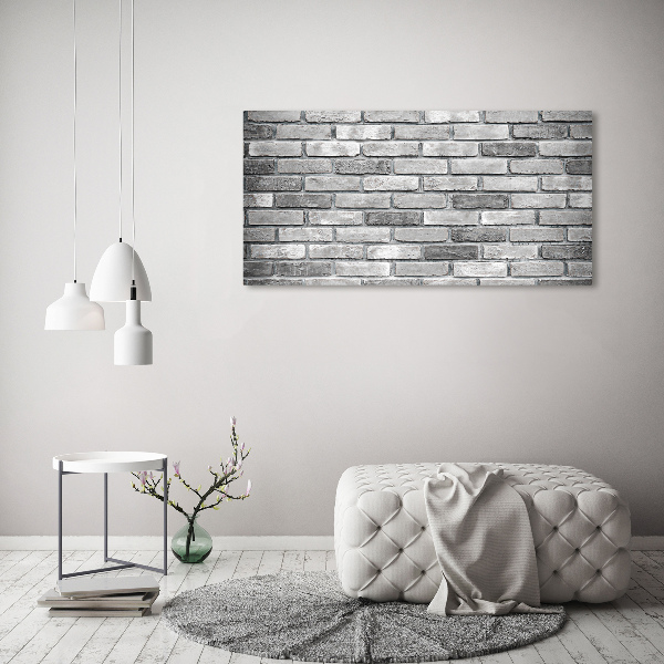 Cuadro de cristal templado moderno horizontal pared de ladrillos