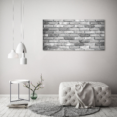 Cuadro de cristal templado moderno horizontal pared de ladrillos