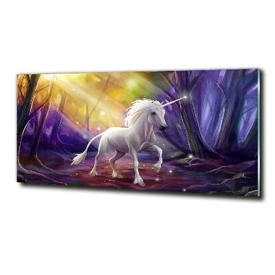 Cuadro de cristal templado moderno horizontal Unicornio
