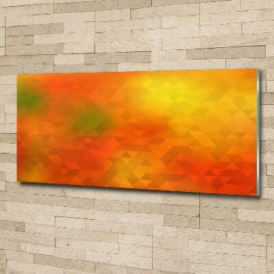 Impresión en cristal con acabado brillante horizontal Triángulos abstractos