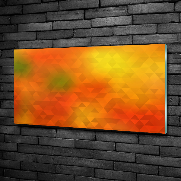 Impresión en cristal con acabado brillante horizontal Triángulos abstractos