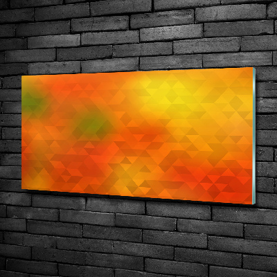 Impresión en cristal con acabado brillante horizontal Triángulos abstractos