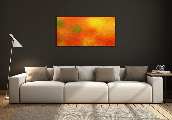 Impresión en cristal con acabado brillante horizontal Triángulos abstractos